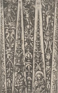 Design for kanalene til riflet rustning, ca. 1515. av Daniel Hopfer