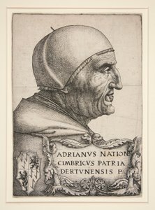 Portrett av Adrien VI (Hadrian VI, pave 1522-1523) av Daniel Hopfer
