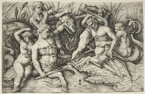 To Tritons kjemper - Battle of the Sea Gods (høyre del)