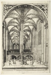 Utsikt i det indre av St. Catherines kirke i Augsburg