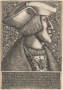Keiser Charles V av Daniel Hopfer and Hieronymus Hopfer