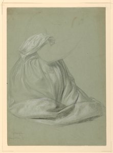 Draperistudie for "A Magdalen" av Daniel Huntington