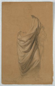 Draperistudie for "Tribute Money" av Daniel Huntington