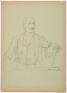 Tegning, Mr. Sheldon Sittende av Daniel Huntington