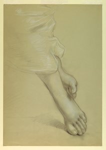 Tegning, Study for Justice og Pe av Daniel Huntington