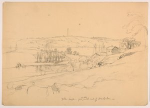 Groton Heights fra Hill nordøst for New London av Daniel Huntington