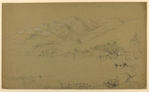 Landskapsskisse, Mount Desert, Maine av Daniel Huntington