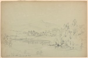 Mount Chocorua, fra elven av Daniel Huntington