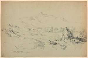 Mount Chocorua fra Hill nær Tamworth, sørvest for innsjøen av Daniel Huntington