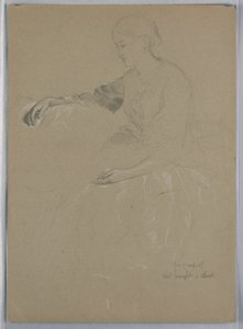 Mrs. William Wright og barn av Daniel Huntington