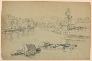 Pemigewassett Bridge, West Campton, New Hampshire av Daniel Huntington