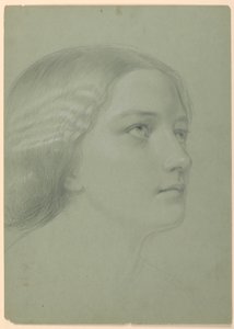 Studie for A Magdalen, F av Daniel Huntington