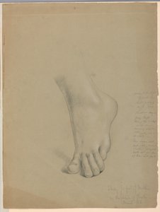 Studie for Foot of Matthew i "Christiana and Her Children" av Daniel Huntington