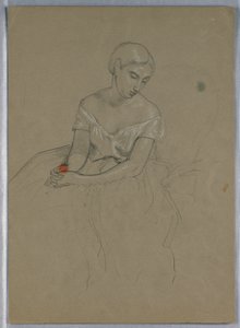 Studie for "Martha Washington Reception" av Daniel Huntington