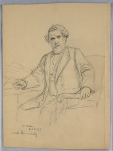 Studie for Portrait of Charles J. Martin av Daniel Huntington