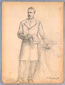 Studie for Portrait of James Prendergast av Daniel Huntington
