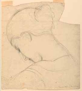 Studie for "Roman Girl", Head of a Woman av Daniel Huntington