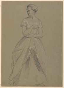 Studie av fru Bingham for "The Republican Court" (Lady Washingtons mottaksdag) av Daniel Huntington