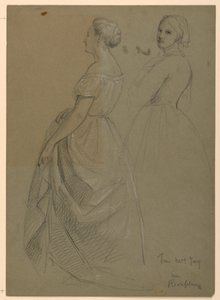 Studie av Mrs. Jay for "The Republican Court" (Lady Washingtons mottaksdag) av Daniel Huntington