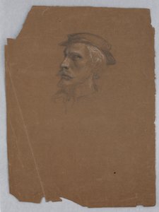 Studie av Titian for "Titian viser gravleggingen til Charles V og Clement VII" av Daniel Huntington