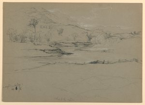 Utsikt over fjell, på vei til Cambridge, Vermont av Daniel Huntington