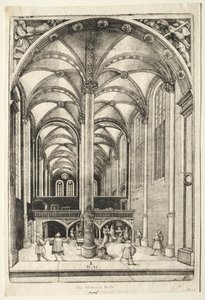 Utsikt i det indre av St. Catherines kirke i Augsburg