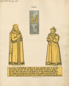 Messingplate for William og Jane Smith fra Enfield Church av Daniel Lysons