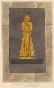 Messingplate for uidentifisert mann, Chancel Pavement of Drayton Church av Daniel Lysons