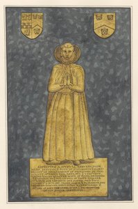 Messingbelagt for Elizabeth Harvey fra East Ham Church av Daniel Lysons