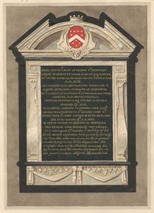 Minnesmerke over George Lord Berkeley fra Cranford Church av Daniel Lysons