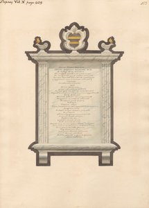 Minnesmerke over Jacob Augustus Blondel fra Stepney Church av Daniel Lysons