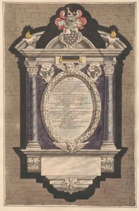 Minnesmerke over Orlando Bridgeman fra Teddington Church av Daniel Lysons