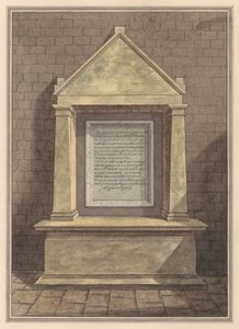 Minnesmerke over to søskenbarn som begge heter Elizabeth Isaak fra Hanworth Church av Daniel Lysons