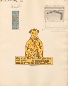 Grav og messingplate til Alan Porter, fra Chiselhurst Church