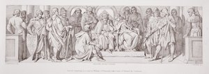 Harold, som drar på besøk til William av Normandie, tar avskjed med Edward the Confessor, fra 