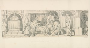 Harold, returnert fra Normandie, presenterer seg for Edward the Confessor av Daniel Maclise
