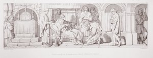 Harold, returnert fra Normandie, presenterer seg for Edward the Confessor, fra 