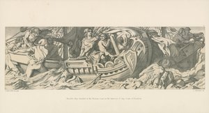 Harolds skip strandet på Norman Coast, i territoriet til Guy, greve av Ponthieu av Daniel Maclise
