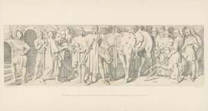 I mellomtiden er Tostig og Harold Hardrada seirende og mottar underkastelsen fra City of York av Daniel Maclise