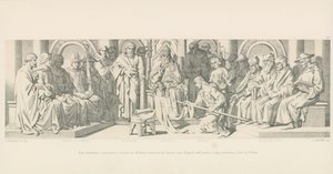 Pave Alexander, innvier et banner for Vilhelms tjeneste i hans nedstigning over England og gir en ring, som inneholder et hår av St. Peter av Daniel Maclise
