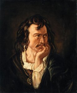 Portrett av Edmund Kean (1787-1833), skuespiller, som Hamlet av Daniel Maclise