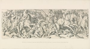 Normannerne trekker seg tilbake, blir holdt tilbake og snudd av William, som avslører ansiktet sitt, for å motvirke ryktet om at han har falt av Daniel Maclise