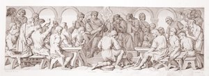 William gir Harold verdigheten til en normannisk ridder, fra 'The Story of the Norman Conquest', gravert av L. Gruner, 1866 av Daniel Maclise
