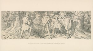 William, i sin jaktmark i Rouen, mottar etterretning fra Tostig fra Harold