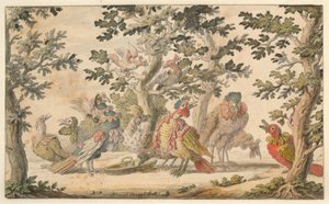 Design for et billedvev eller et malt veggoppheng av Daniel Marot