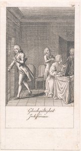 Motiver for ekteskap og deres konsekvenser. Bl. 4 av Daniel Nikolaus Chodowiecki