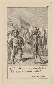 Blad 11 til Shakespeares «Kong Henrik IV» av Daniel Nikolaus Chodowiecki