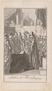 Plate 12 fra «Fremstillinger fra nyere historie» av Daniel Nikolaus Chodowiecki