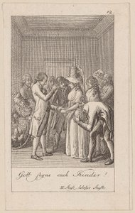 Blad 12 til August von Kotzebues Indianerne i England av Daniel Nikolaus Chodowiecki