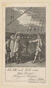 Plate 1 til Shakespeares «Stormen» av Daniel Nikolaus Chodowiecki